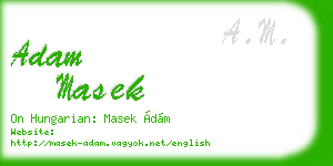 adam masek business card